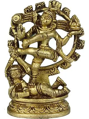 5" Nataraja (Small Sculpture) In Brass | Handmade | Made In India
