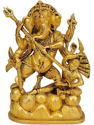 Lord Ganesha Annihilating Demon