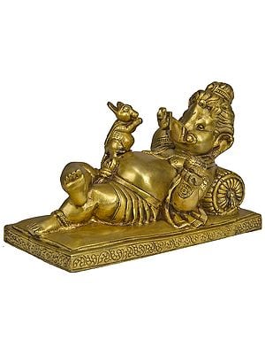 Reclining Ganesha with His Rat