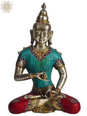 13" (Tibetan Buddhist Deity) Vajrasattva In Brass | Handmade | Made In India