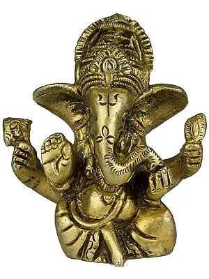 Baby Ganesha Seated in Padmasana