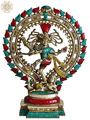 19" Multi-Hued Nataraja In Brass | Handmade | Made In India