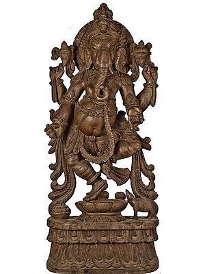 Lord Ganesha Engaged in Dance