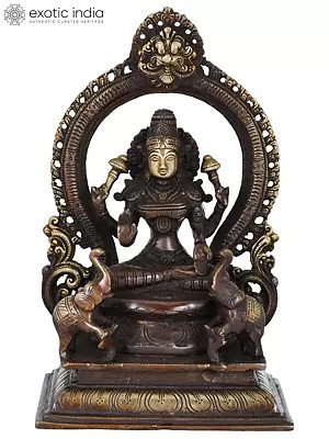 11" Lakshmi as Kamala Brass Idol | Handmade | Made In India