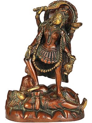 7" Kali and the Fear of Death In Brass | Handmade | Made In India