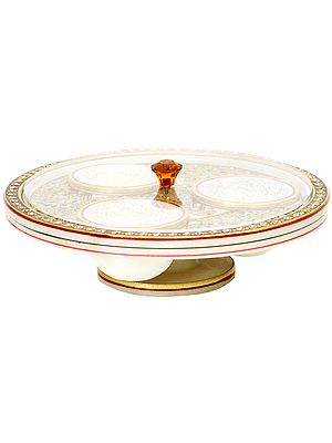 Set of Three Dry-Fruits Bowls with Transparent Lid