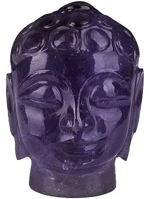 Lord Buddha Head (Carved in Amethyst)
