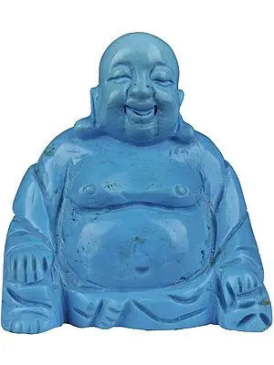 Laughing Buddha (Carved in Turquoise)