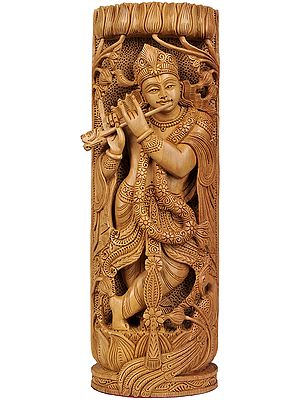 Radha Krishna Column (Double-Sided Statue)