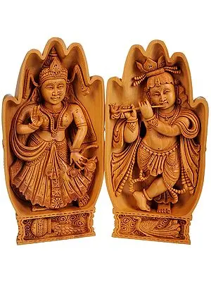Radha Krishna in Folded Hands