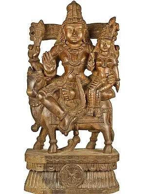 Large Size Shiva Parvati Seated on Nandi