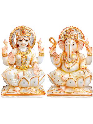 Lord Ganesha and Goddess Lakshmi