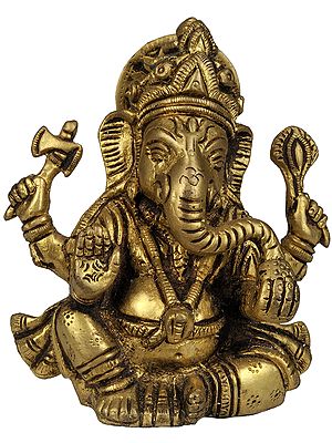 Ganesha Ji Holding  Axe and Noose