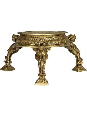 Ritual Chowki (Pedestal) in Brass