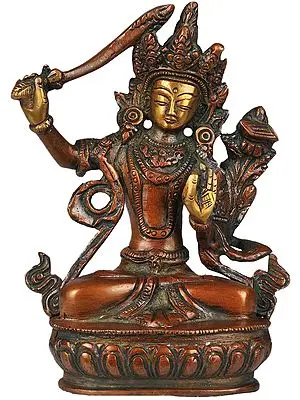 Tibetan Buddhist Deity Manjushri - Bodhisattva of Transcendent Wisdom