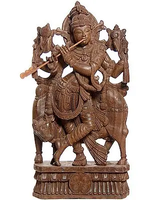 Large Size Shri Krishna with His Cow