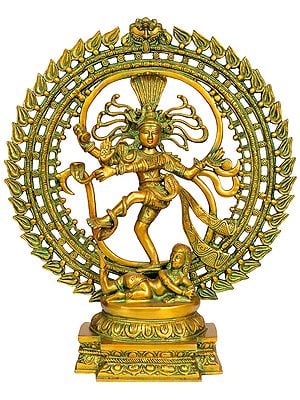 19" Nataraja in Om(AUM) In Brass | Handmade | Made In India