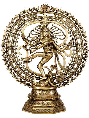 30" Nataraja in Om (AUM) In Brass | Handmade | Made In India