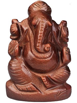 Four-Armed Ganesha (Carved in Sunstone)