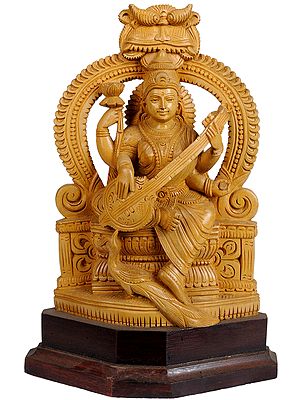 Goddess Saraswati Playing Veena