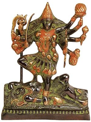 12" Goddess Kali Brass Statue | Handmade Brass Idols | Made in India