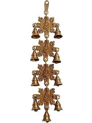Ganesha Wall Hanging Bells in Brass