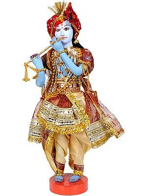 Lord Krishna Playing on Flute