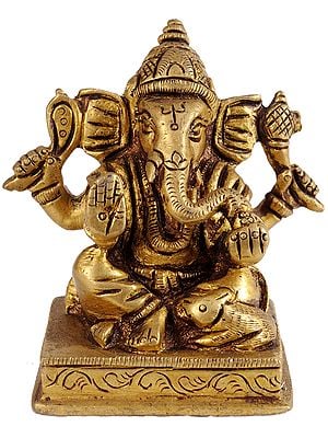 Lord Ganesha Granting Abhaya (Small Statue)