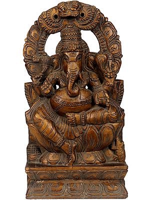 Lord Ganesha Seated on Lotus