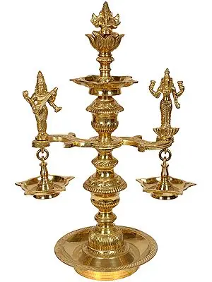 Lakshmi Ganesh Saraswati Lamp