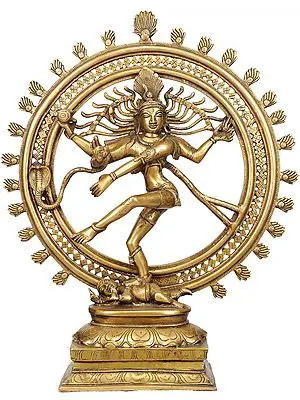 24" Nataraja Brass Sculpture | Handmade | Made in India