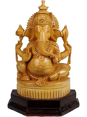 Four Armed Seated Ganesha