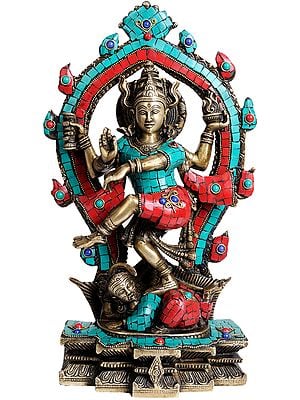 15" Dancing Shiva as Nataraja (with Inlay Work) In Brass | Handmade | Made In India