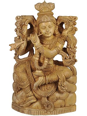 Seated Krishna Playing Flute