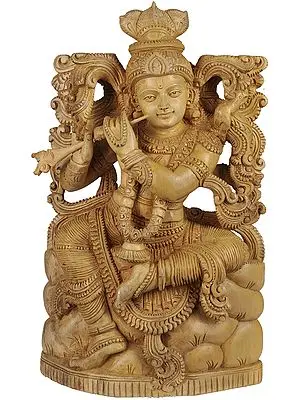 Seated Krishna Playing Flute