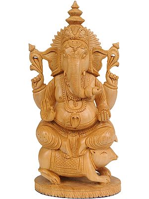 Lord Ganesha Seated on Rat