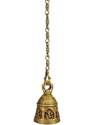 Six Musical Ganeshas Hanging Ceiling Bell