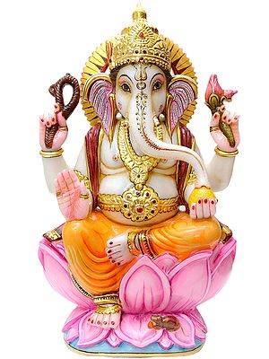 Kamalasana Chaturbhuja Ganesha