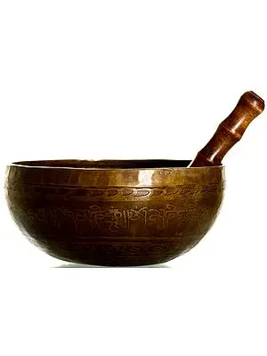 The Medicine Buddha Singing Bowl with the Syllable OM MANI PADME