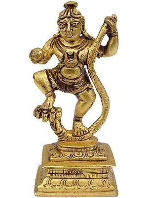 Lord Krishna Vanquishes Kaliya  (Small Statue)