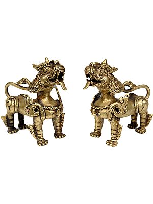 Temple Snow Lions (Price Per Pair)