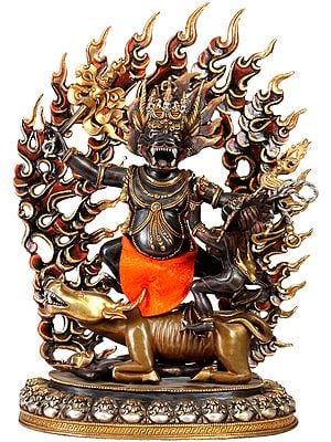 Dharmaraja Yama with Yami (Tibetan Buddhist Deity)