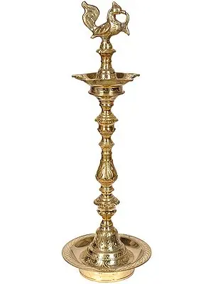 Peacock Lamp from Kerala