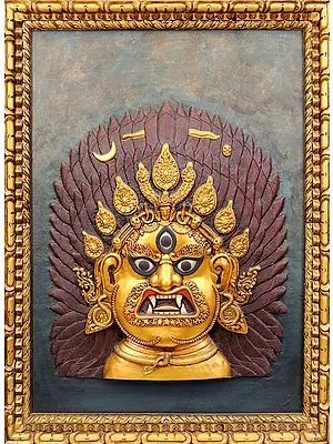 Tibetan Buddhist Deity-Mahakala (Framed Wall Hanging)