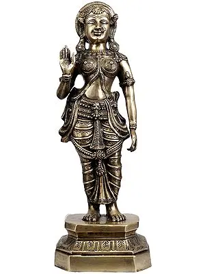 22" Devi Parvati Brass Sculpture | Indian Handcrafted Idol