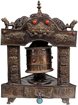 Tibetan Buddhist Prayer Wheel (Om Mani Padme Hum)