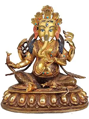 Lord Ganesha Holding a Radish
