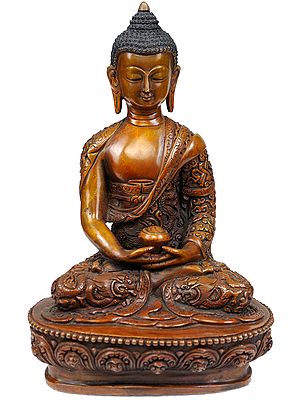 Lord Buddha with Finely Carved Shawl