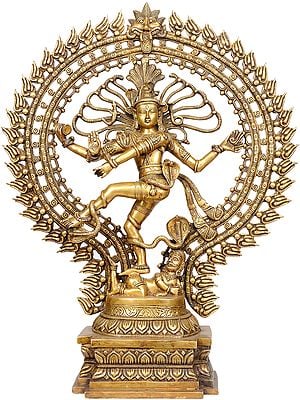 28" Large Size Lord Shiva as Nataraja In Brass | Handmade | Made In India