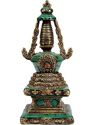 Chorten - Tibetan Stupa (Inlay Statue)